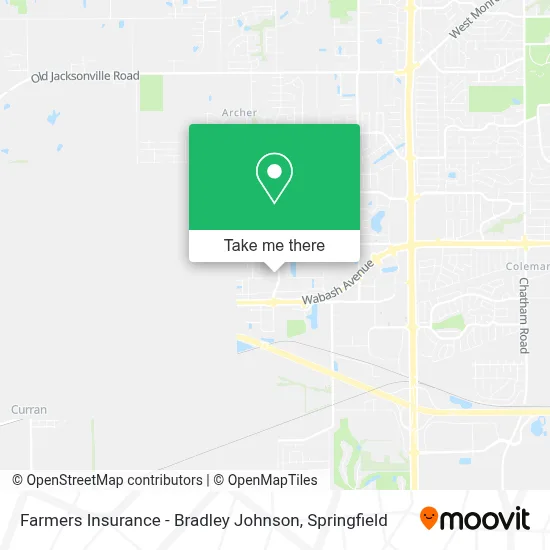 Farmers Insurance - Bradley Johnson map