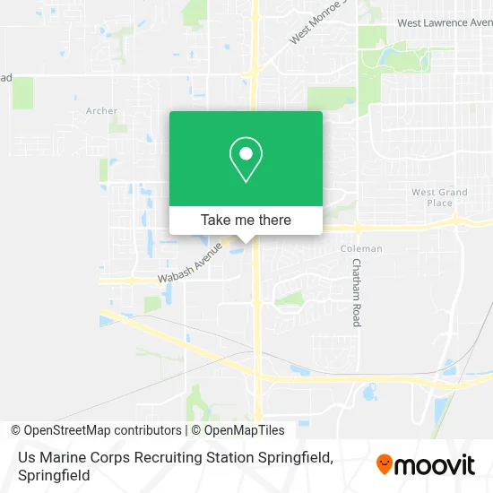 Us Marine Corps Recruiting Station Springfield map