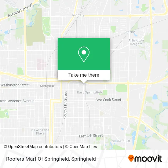 Roofers Mart Of Springfield map