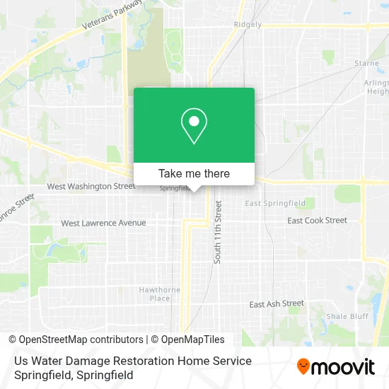 Us Water Damage Restoration Home Service Springfield map
