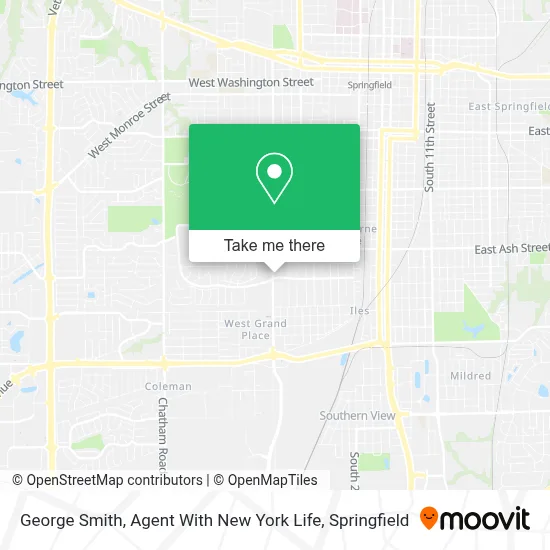 George Smith, Agent With New York Life map