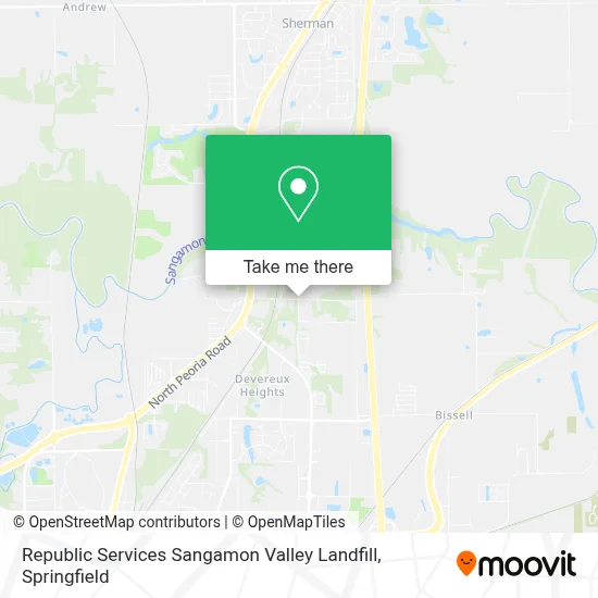 Republic Services Sangamon Valley Landfill map