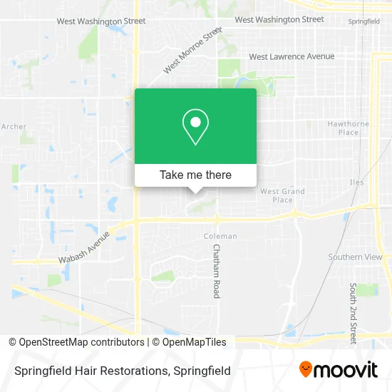 Springfield Hair Restorations map