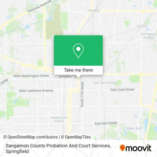 Sangamon County Probation And Court Services map