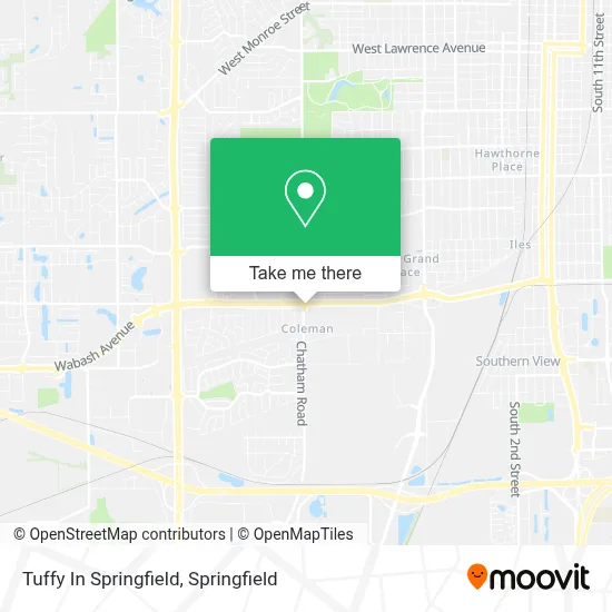 Tuffy In Springfield map