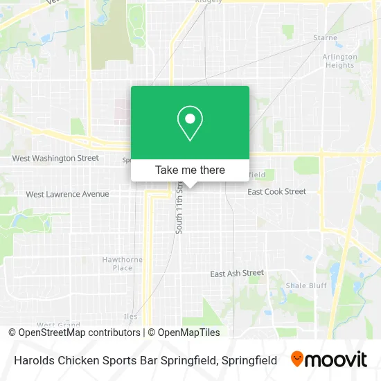 Harolds Chicken Sports Bar Springfield map
