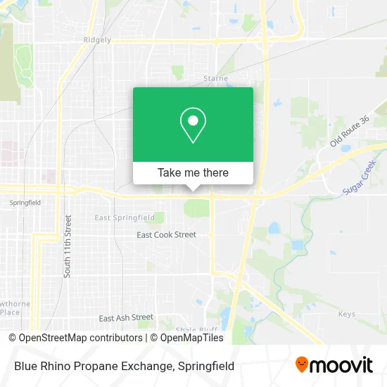 Blue Rhino Propane Exchange map