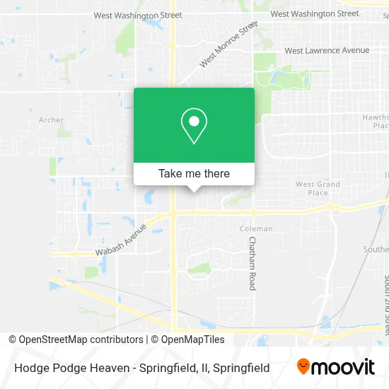Hodge Podge Heaven - Springfield, Il map