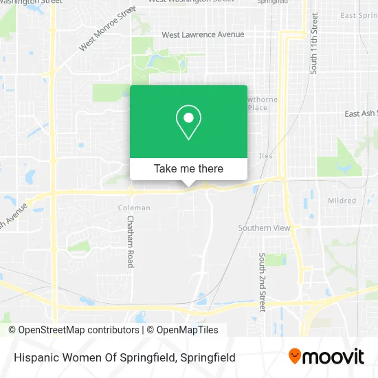 Hispanic Women Of Springfield map