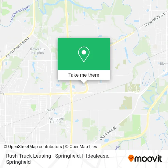 Rush Truck Leasing - Springfield, Il Idealease map