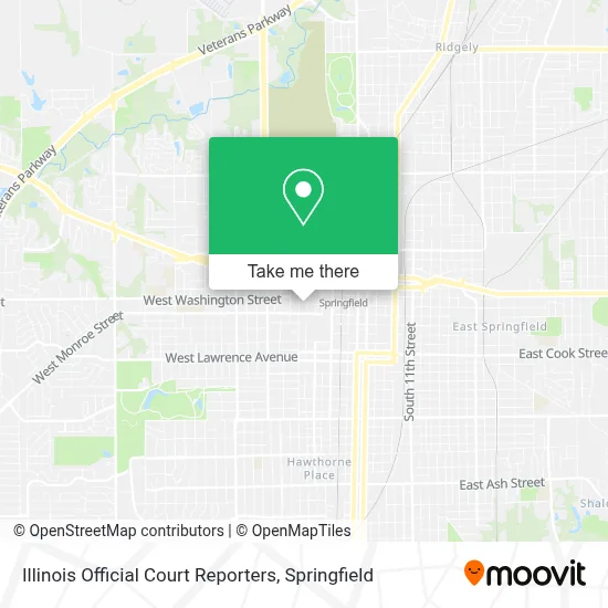Illinois Official Court Reporters map