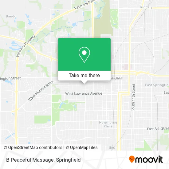 B Peaceful Massage map