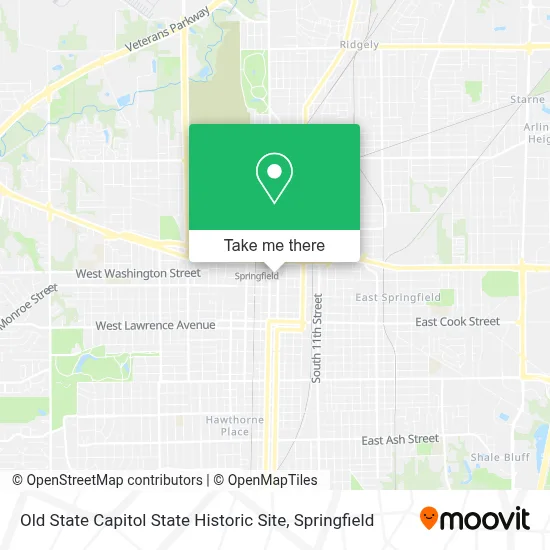 Old State Capitol State Historic Site map