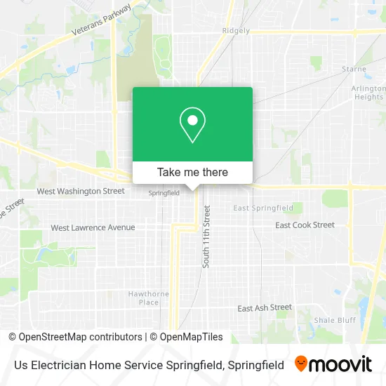 Us Electrician Home Service Springfield map