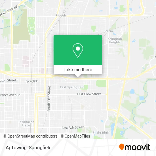 Aj Towing map