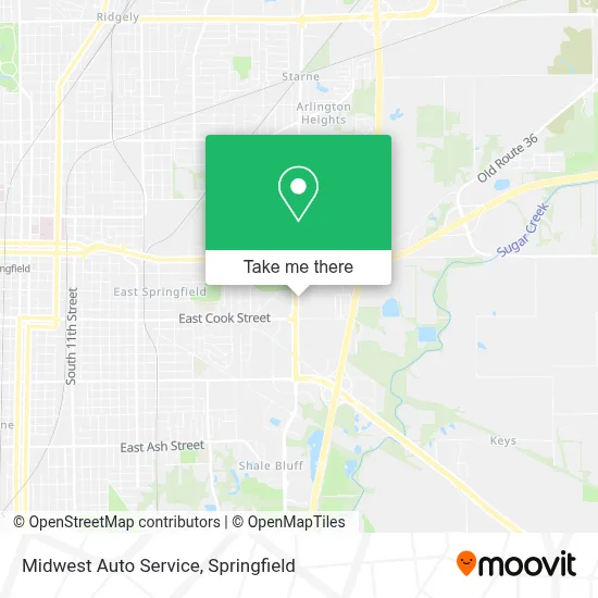 Midwest Auto Service map