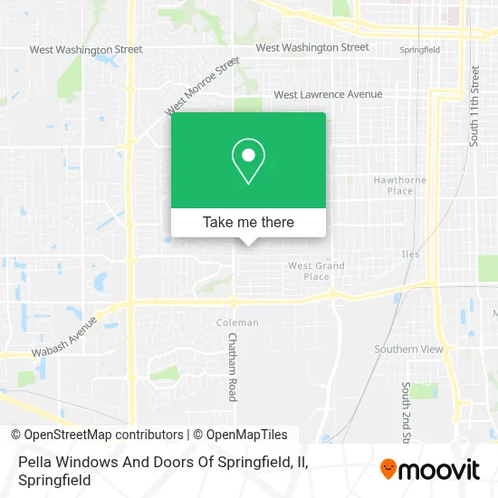 Pella Windows And Doors Of Springfield, Il map
