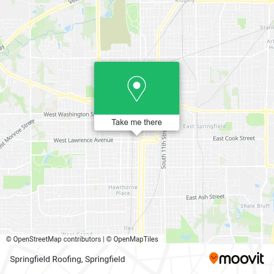 Springfield Roofing map