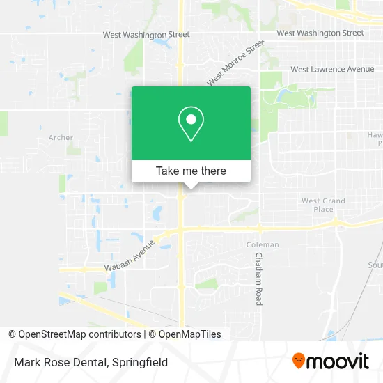 Mark Rose Dental map