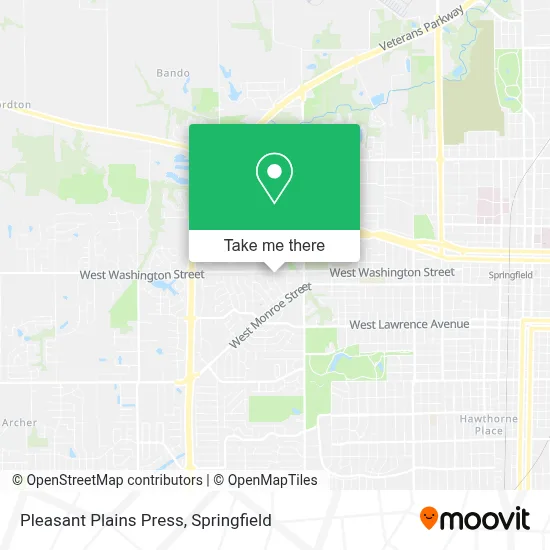 Pleasant Plains Press map