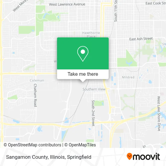 Sangamon County, Illinois map