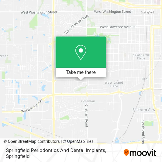 Springfield Periodontics And Dental Implants map