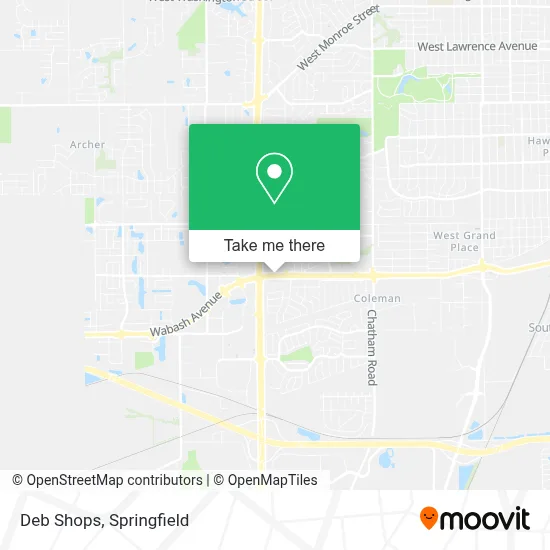 Deb Shops map