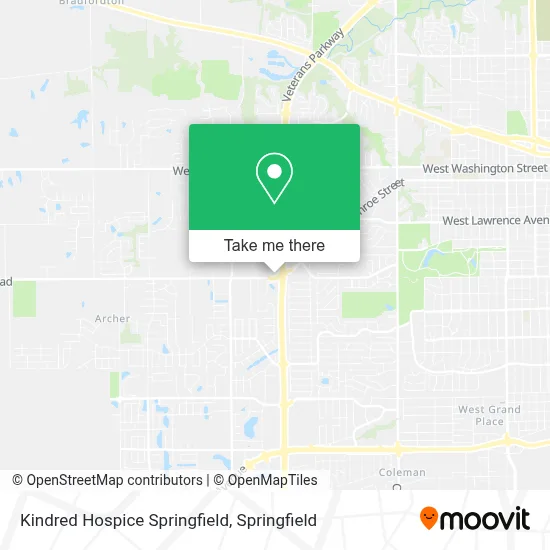 Kindred Hospice Springfield map