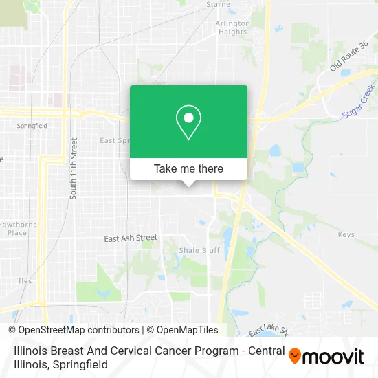 Illinois Breast And Cervical Cancer Program - Central Illinois map