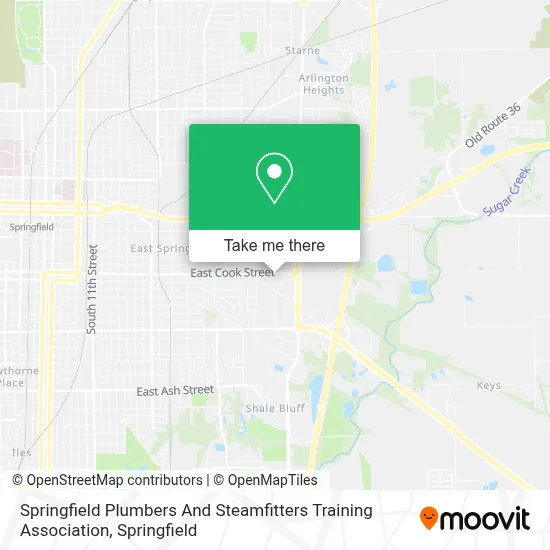 Springfield Plumbers And Steamfitters Training Association map