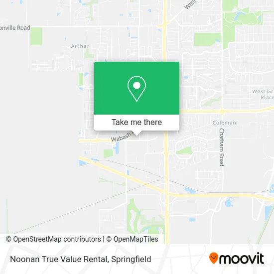 Noonan True Value Rental map