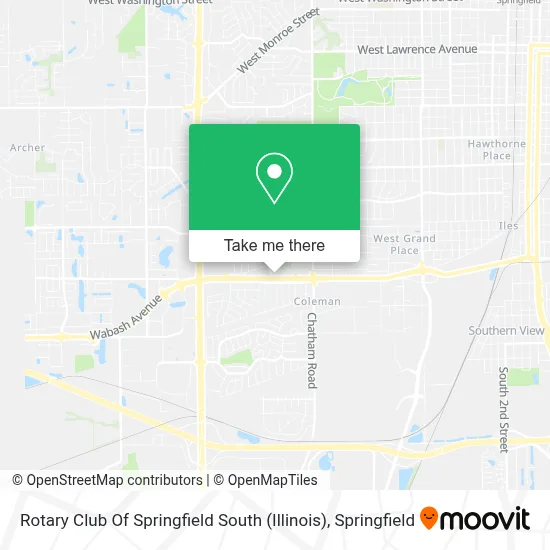 Rotary Club Of Springfield South (Illinois) map