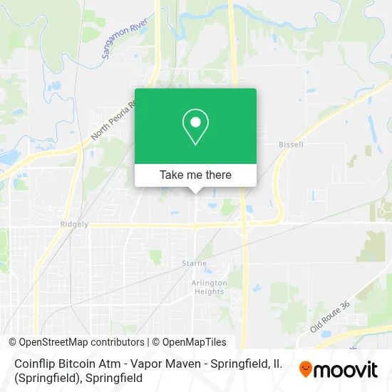 Coinflip Bitcoin Atm - Vapor Maven - Springfield, Il. map