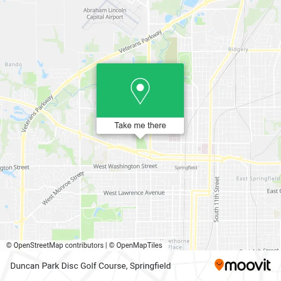Duncan Park Disc Golf Course map