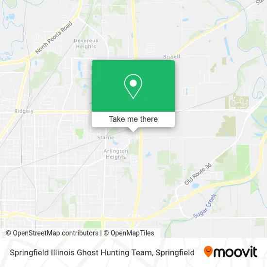 Springfield Illinois Ghost Hunting Team map