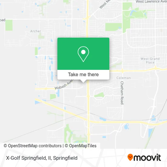X-Golf Springfield, Il map