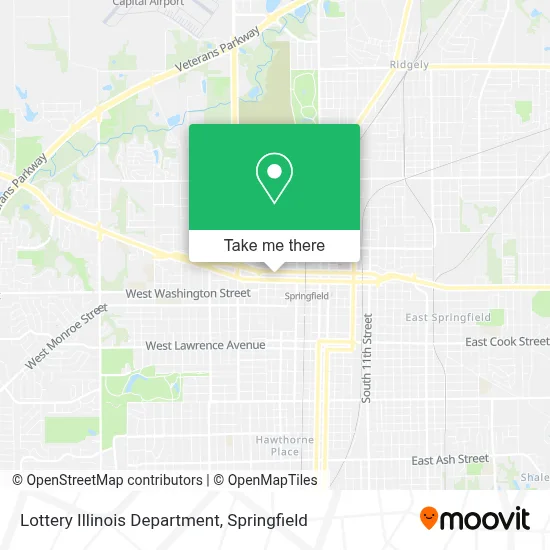 Lottery Illinois Department map