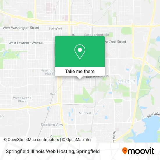Springfield Illinois Web Hosting map