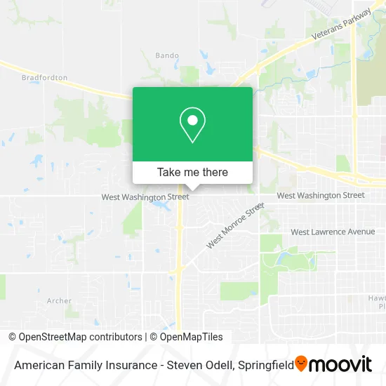 American Family Insurance - Steven Odell map