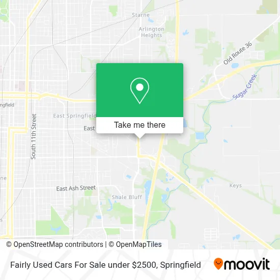 Fairly Used Cars For Sale under $2500 map