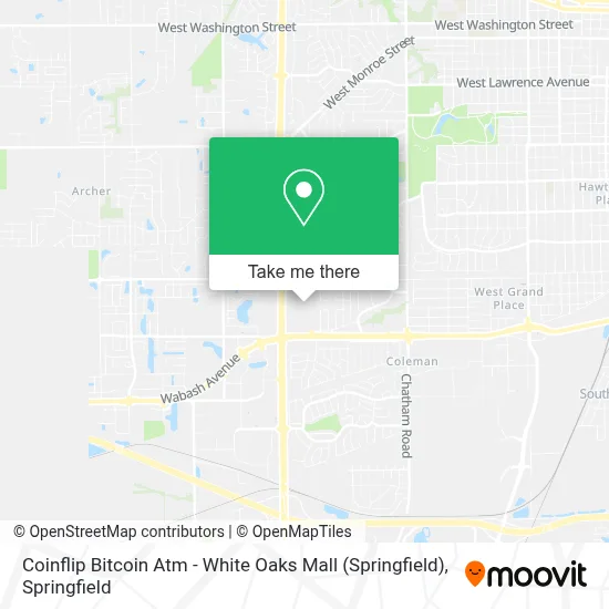 Coinflip Bitcoin Atm - White Oaks Mall (Springfield) map