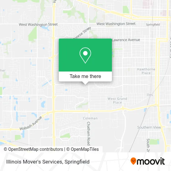 Illinois Mover's Services map
