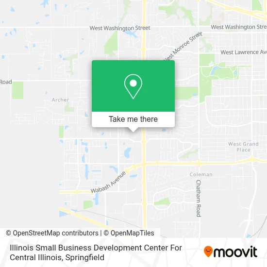 Illinois Small Business Development Center For Central Illinois map