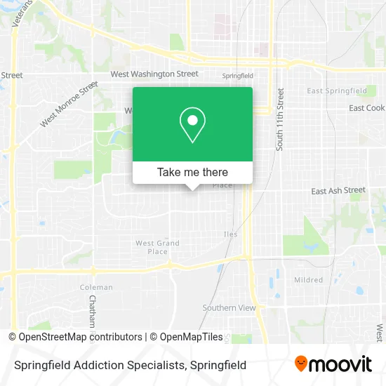 Springfield Addiction Specialists map