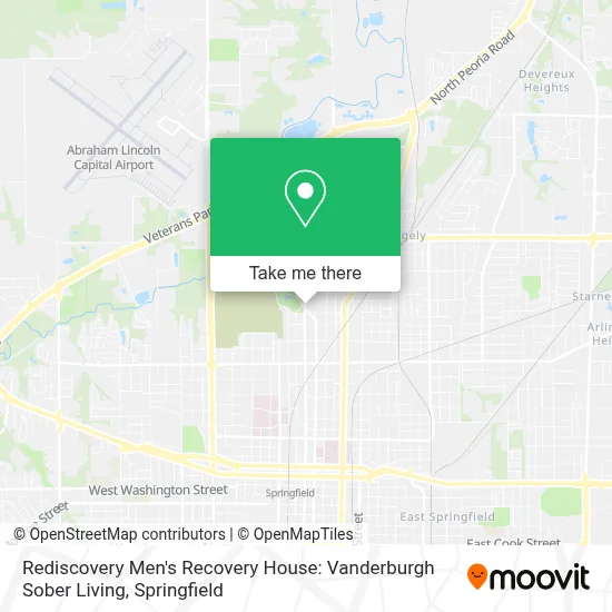 Rediscovery Men's Recovery House: Vanderburgh Sober Living map