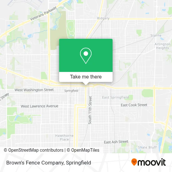 Brown's Fence Company map