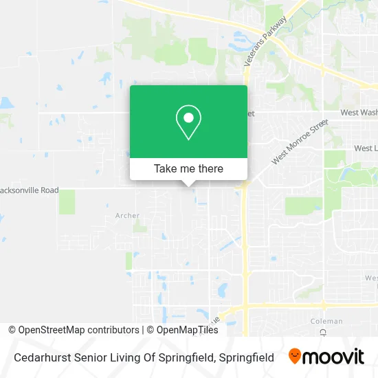 Cedarhurst Senior Living Of Springfield map