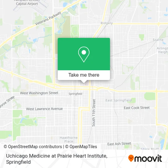 Uchicago Medicine at Prairie Heart Institute map