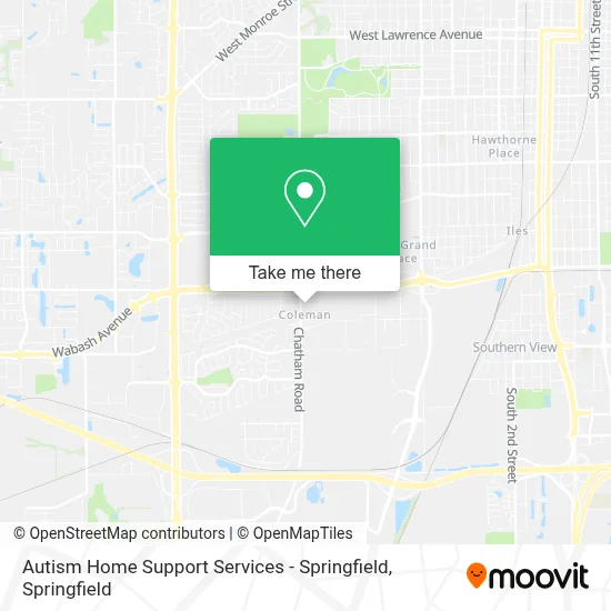 Autism Home Support Services - Springfield map