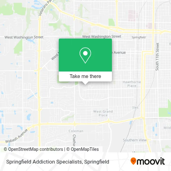 Springfield Addiction Specialists map
